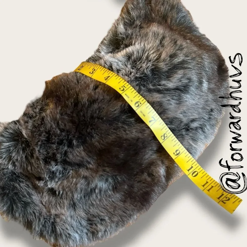 Y2K Faux Fur & Vegan Leather Hobo Bag – Canvas Lined – Statement Piece